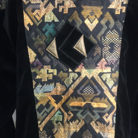 “TIB of MONTREAL ” VINTAGE Velvet Boho Ladies Jacket . - Picture 6 of 12